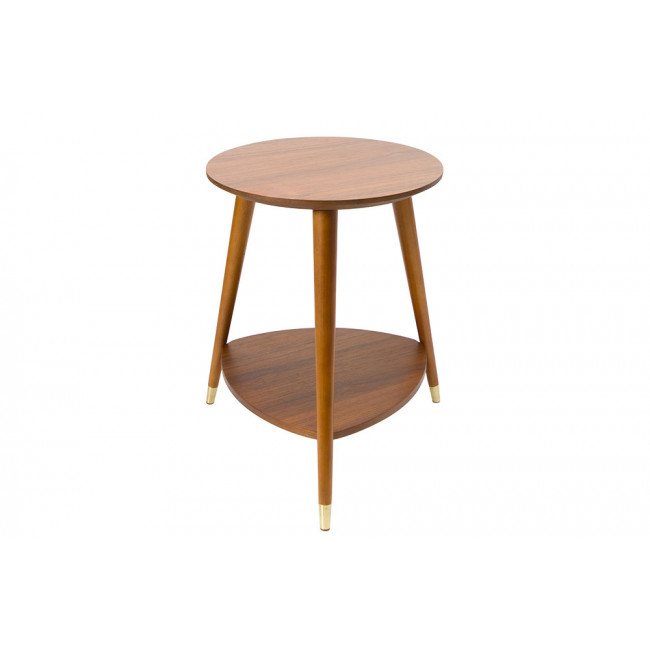 Side table Wally, walnut wood veneer, 36x36x48cm