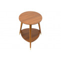 Side table Wally, walnut wood veneer, 36x36x48cm