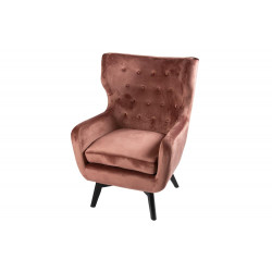 Armchair Dunkel, old pink color, H103x76x80cm, seat height 50cm