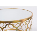 Metal table Berini M, mirror top, golden, D60x45cm