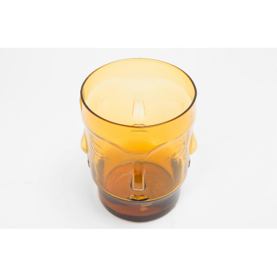 Tumbler glass Summer amber, H11D8cm 400ml