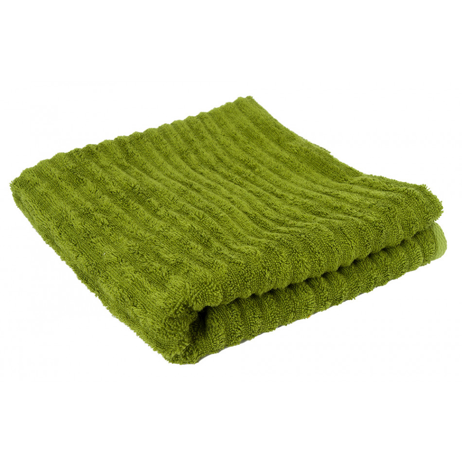 Bamboo towel Stripe, 50x100cm, green, 550g/m2