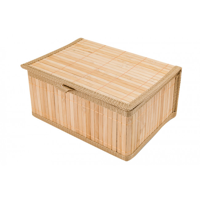 Basket bamboo S, natural, H11.5x23.5x18.5cm