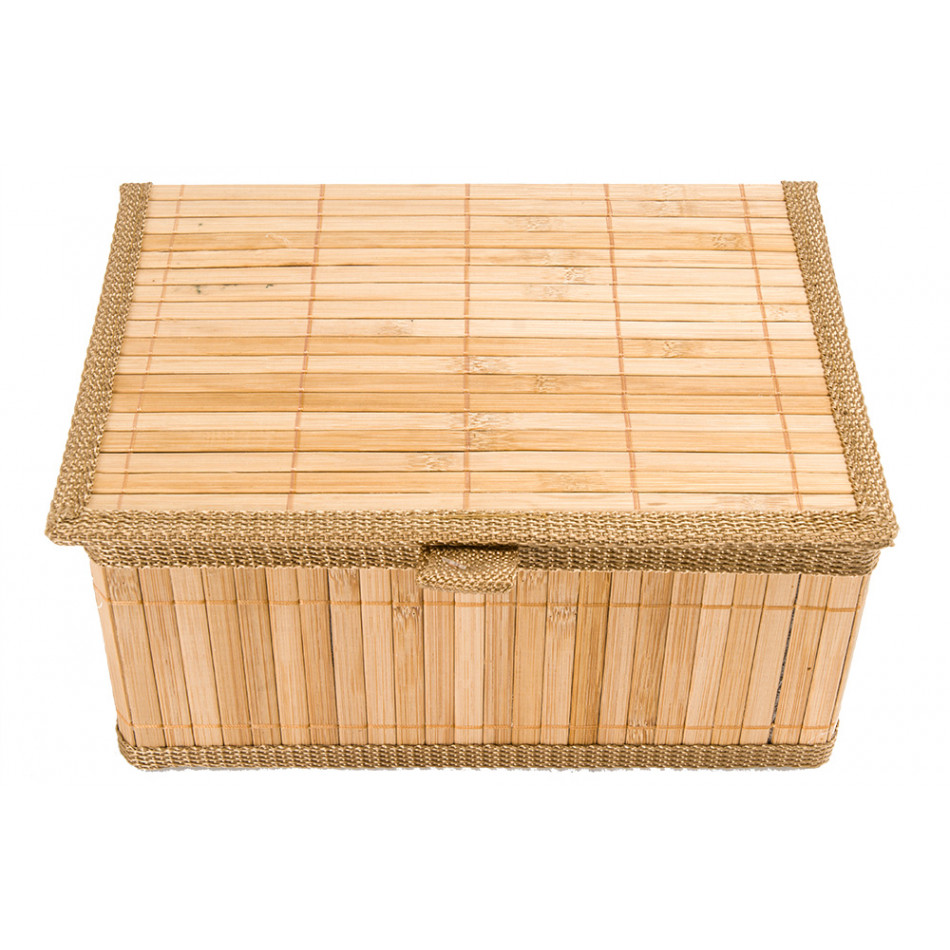 Basket bamboo S, natural, H11.5x23.5x18.5cm