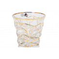 Crystal glass Glacier Golden, 350ml, H9xD7-10cm