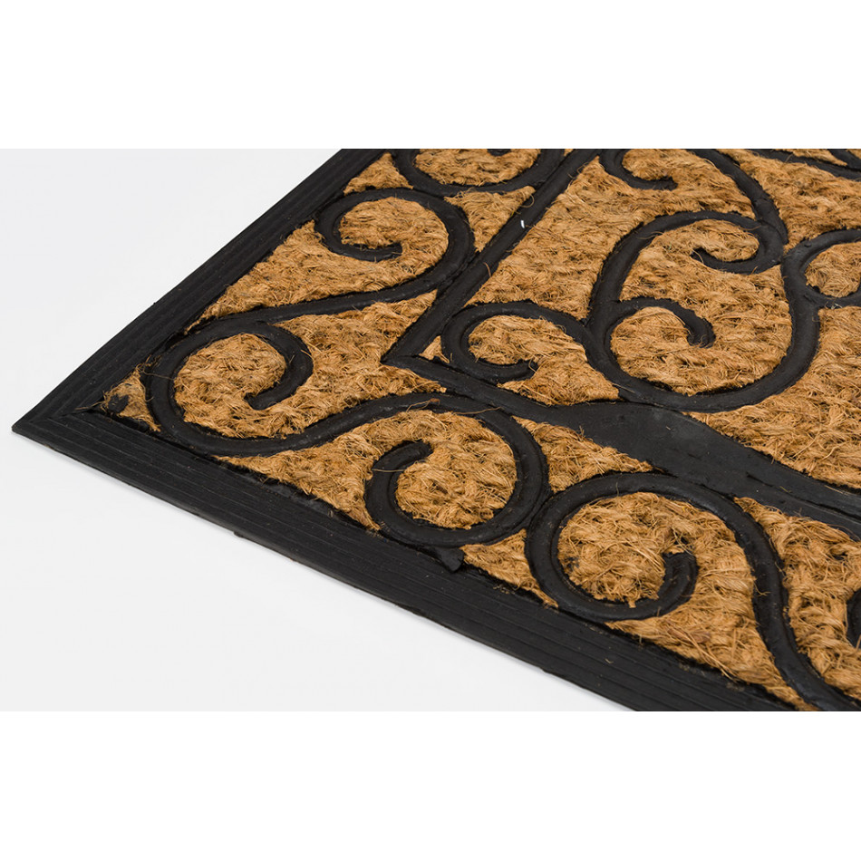 Doormat rubber cocos L, 44.5x74.5x1.1cm