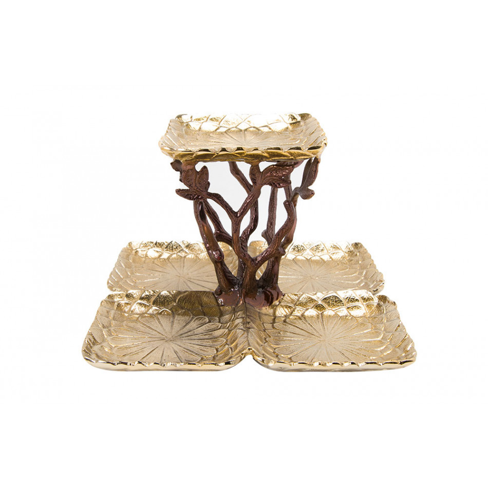 Decorative bowl Barroca, gold, 30x30x17cm