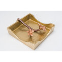 Napkin holder, gold/copper/bronze, 18x18cm