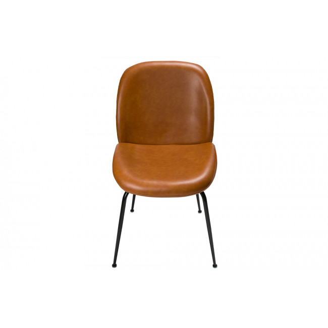 Dining chair Telmo, brown PU, 58x88x46cm