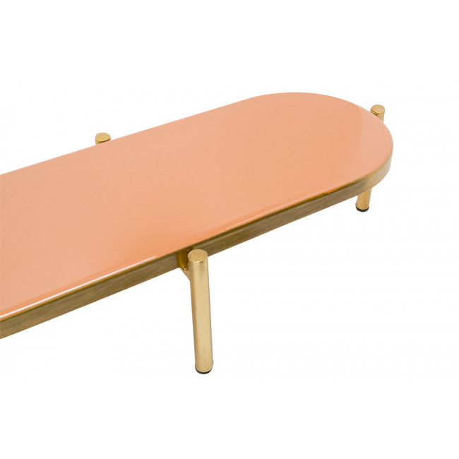 Tray 7591C, matt, with shiny brass enamel, 11x43.5x18