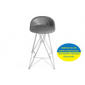 Bar chair Ella, graphite grey, H88.5cm, seat h 77cm