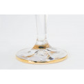 Crystal wine glass Glacier Golden, 200ml, H24xD8cm