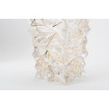 Crystal vase Glacier with gold lines/rim lead