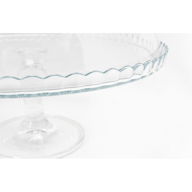 Tray with lid Lara, glass, D32 x H26cm