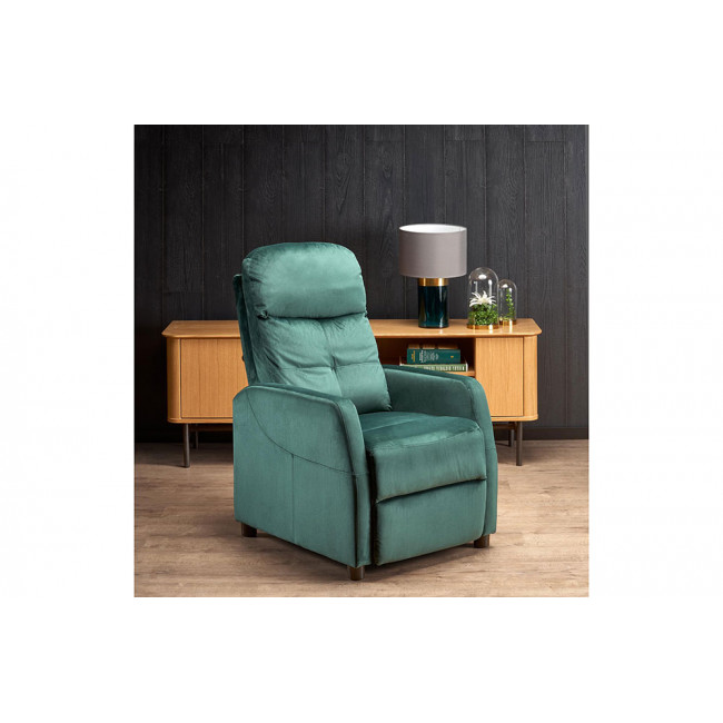 Arm chair Helipe,d.green, H103x84x76,seat surf.H48cm