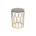 Side table Burch M, golden/black, glass/metal, D40x55cm