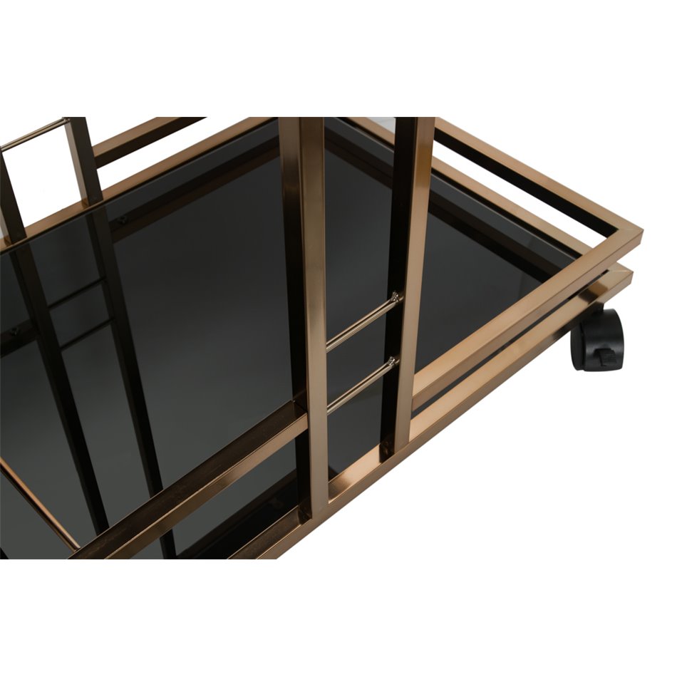 Serving trolley Manzor, black, 67x43x84cm