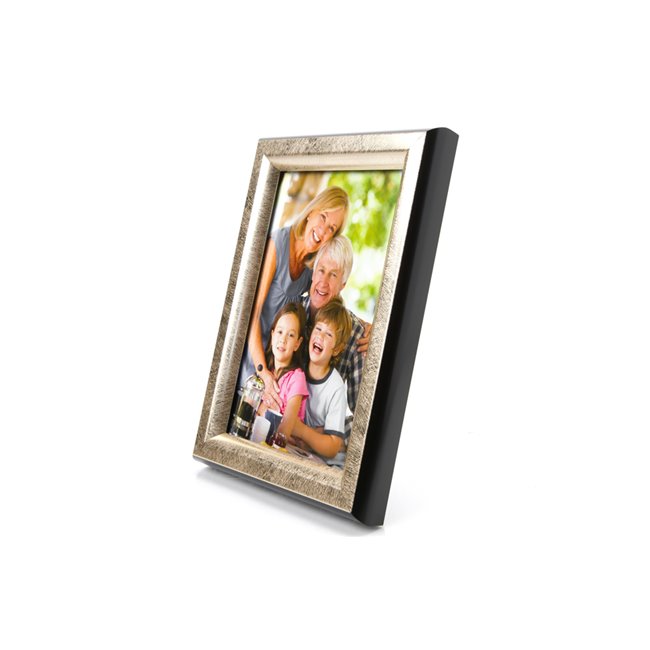 Photo frame Kallio, black/gold, 10x15cm