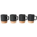 Coffee cup set 4 Bamboo, black, 12cl