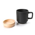 Coffee cup set 4 Bamboo, black, 12cl