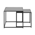 Nest table set Seaford, black ash,W50xD50xH45,40x40x45c