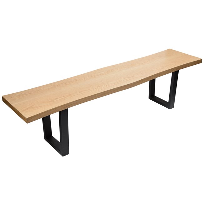 Bench Trave, oak wood veneer,180x38.5x46.5cm