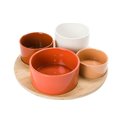 Apetaizer set Alicante, ceramic/bamboo, D33x10.5cm