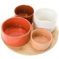 Apetaizer set Alicante, ceramic/bamboo, D33x10.5cm