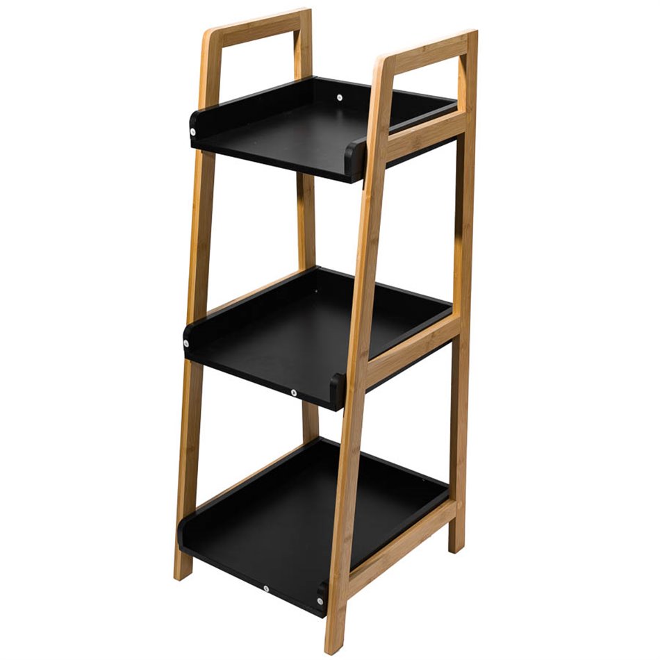 Rack Natureo 3 tier, black, H88.5x32.8x37cm