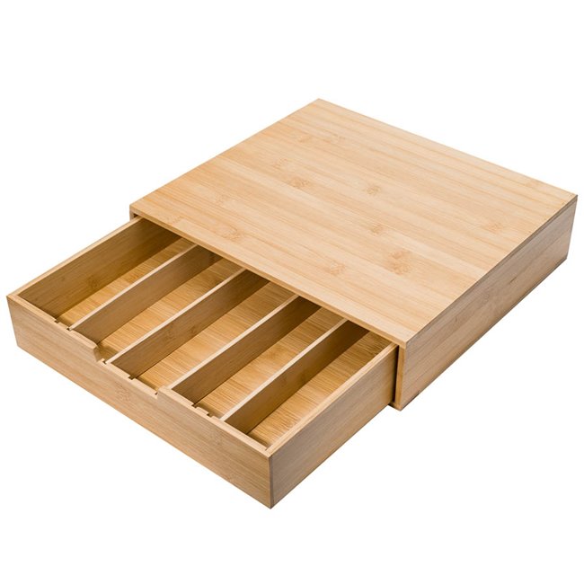 Bamboo capsule drawer,  H8x34.5x30.5cm