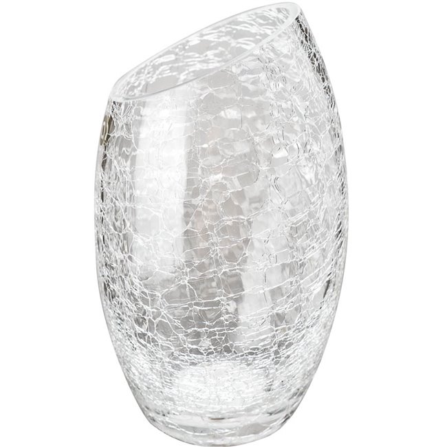 Vase Crack bump, glass, H23cm, D13cm