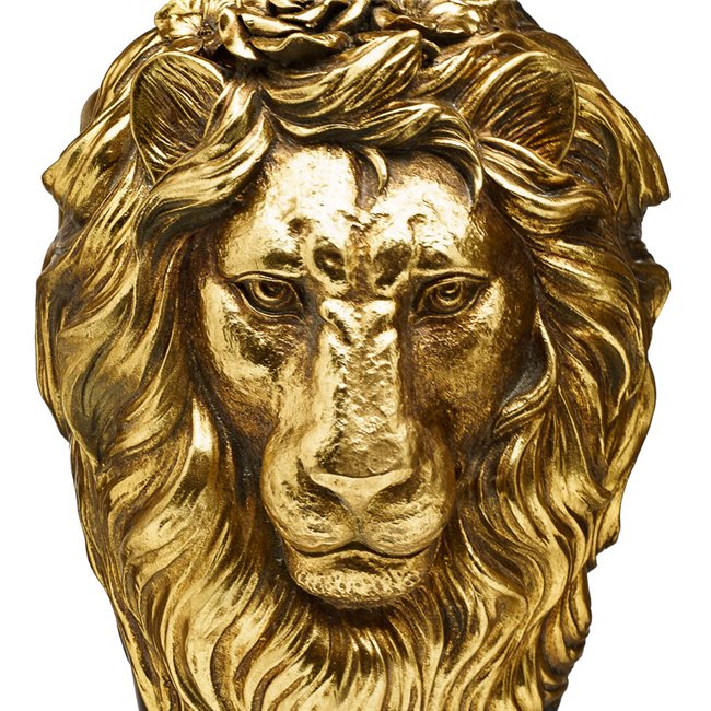 Vase Lion, black/golden, D22x39cm