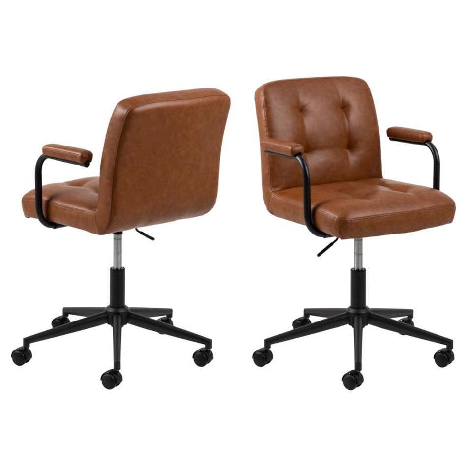 Office chair Acos, brown, 47-57x47x88.5cm