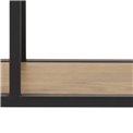 Wall shelf Aford, black/natural, H77x77x20cm