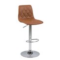 Bar stool Amu, brown, H110x40x48.5cm, seat h.-61-82cm