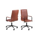 Desk chair Awinslow, set of 2 pcs, brandy, H103x51x58cm