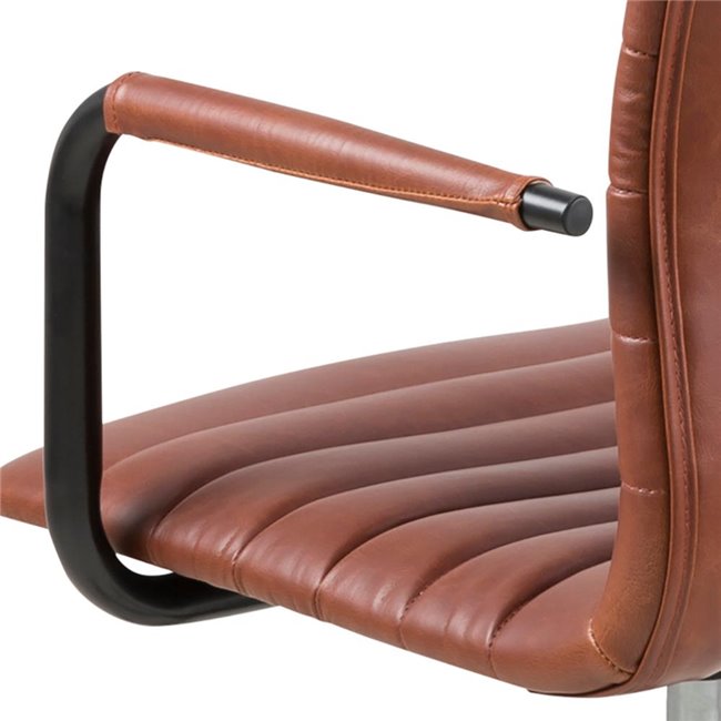 Desk chair Awinslow, set of 2 pcs, brandy, H103x51x58cm