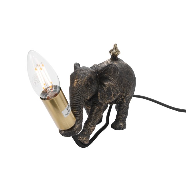 Decorative table lamp Elephant, 22.0x10.0x16.0cm