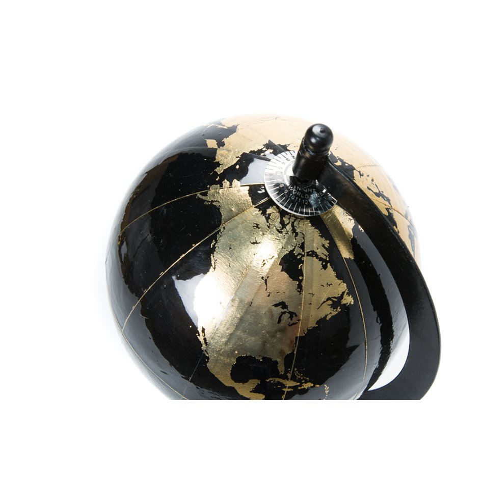 Decor Globe Terre, black, H22cm