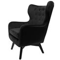 Armchair Dunkel, black, H103x76x80cm, seat height 50cm