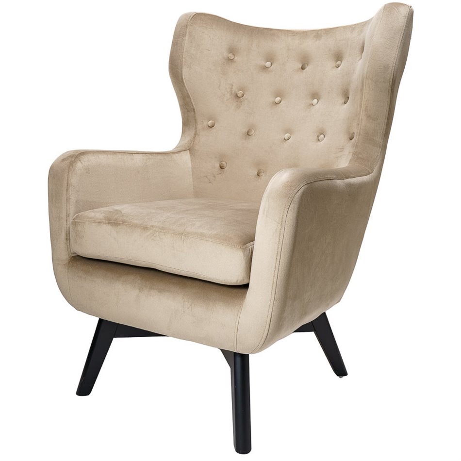 Armchair Dunkel, taupe, H103x76x80cm, seat height 50cm