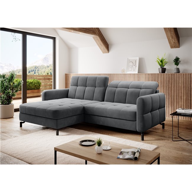 Corner sofa Elorelle L, Paros 06, gray, H105x225x160