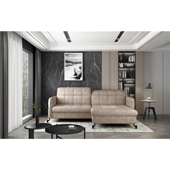 Kampinė sofa Elorelle R, Dora 21, smėlio sp. sp., H105x225x160