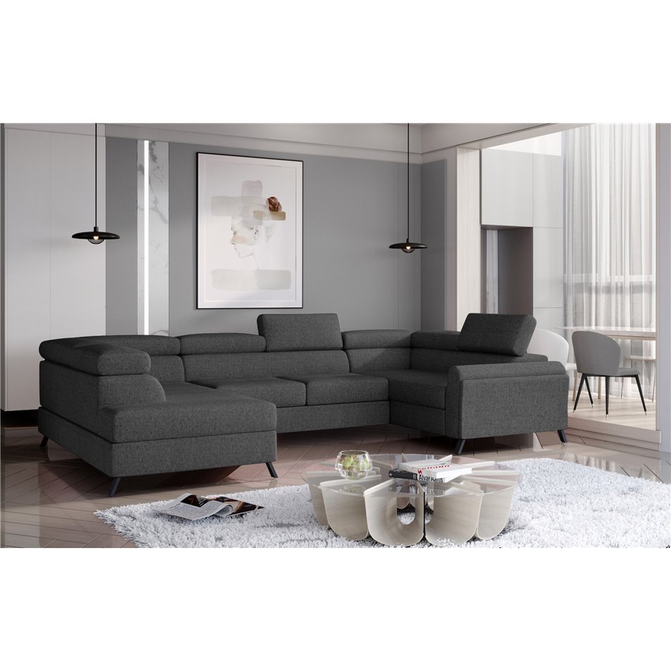 Corner sofa Elscada L, Inari 96, gray, H98x330x200