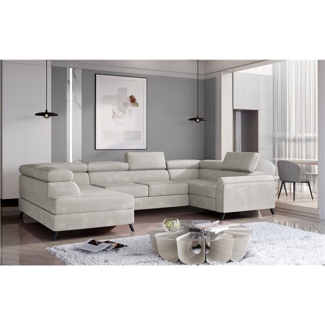 Kampinė sofa Elscada L, Paros 02, smėlio sp. sp., H98x330x200