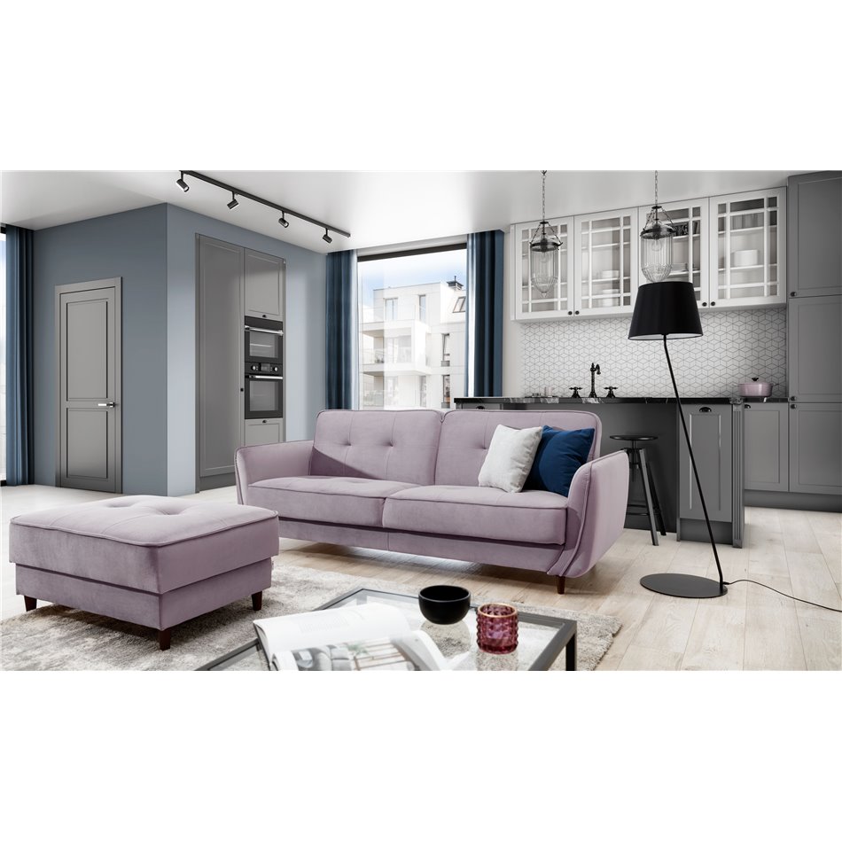 Sofa bed Ellis , Loco 24, pink, H83x220x90