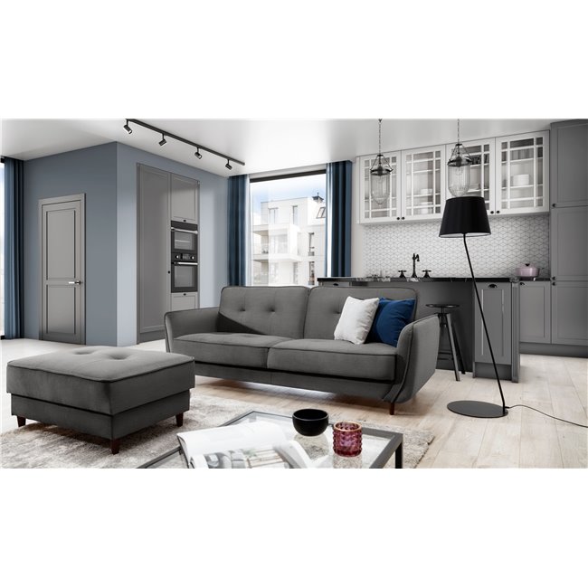 Sofa lova Ellis , Nube 5, pilka sp., H83x220x90