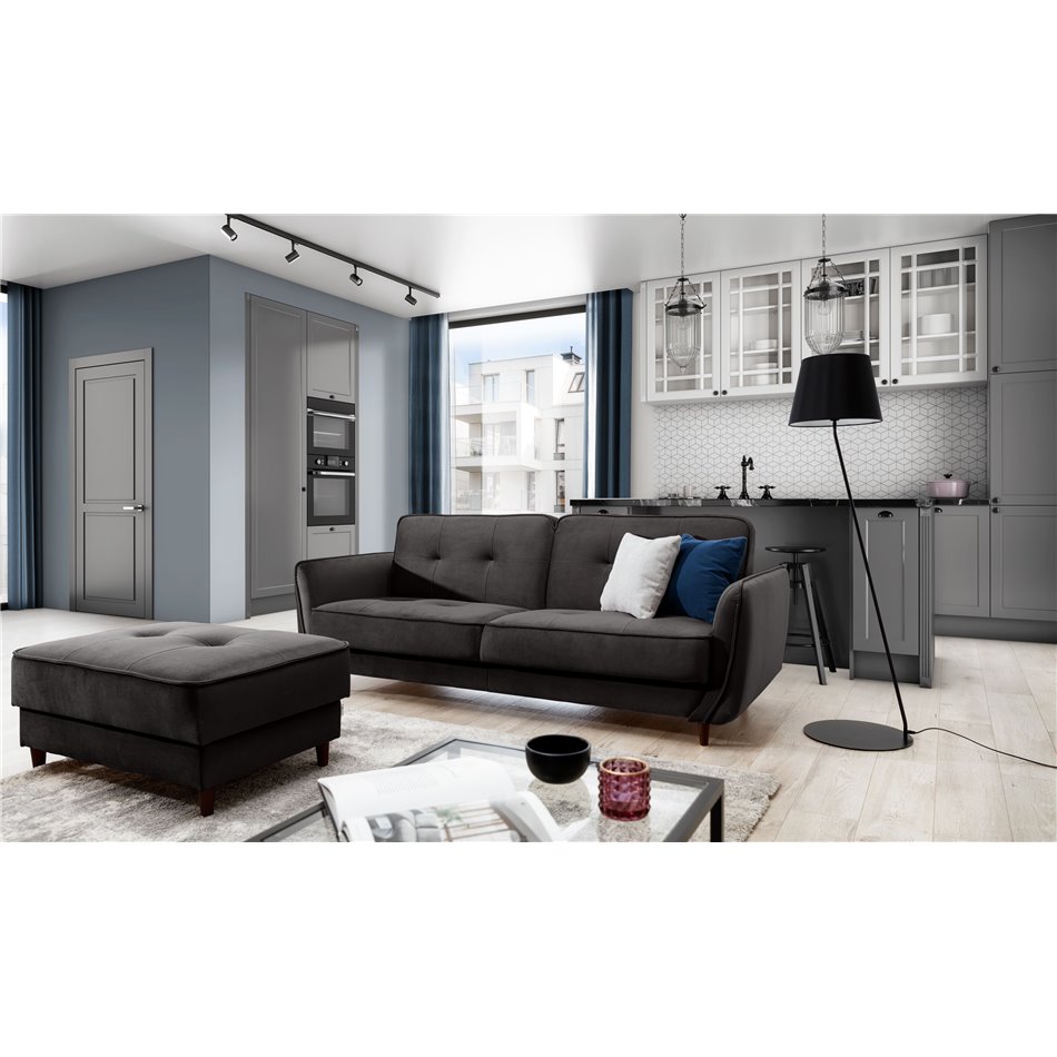 Sofa bed Ellis , Riviera 97, gray, H83x220x90