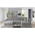 Corner sofa Elonito L, Sola 4, gray, H92x340x170