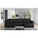 Corner sofa Elonito R, Softis 11, black, H92x340x170